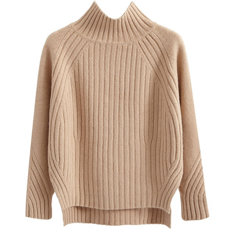 Daisy Hall | Ribbed Mock-Neck Knit Jumper