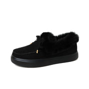 Georgia Sinclair | Fluffy Fur-Trim Moccasin Slippers