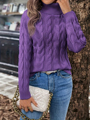 Fenella Sutherland | Cozy Cable-Knit Turtleneck Sweater