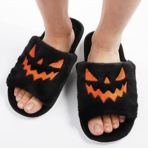 Creepy Cute | Pumpkin Halloween Slippers For Women
