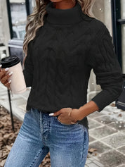 Fenella Sutherland | Cozy Cable-Knit Turtleneck Sweater