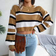 Fiona Brown | Striped Colourblock Knit Sweater