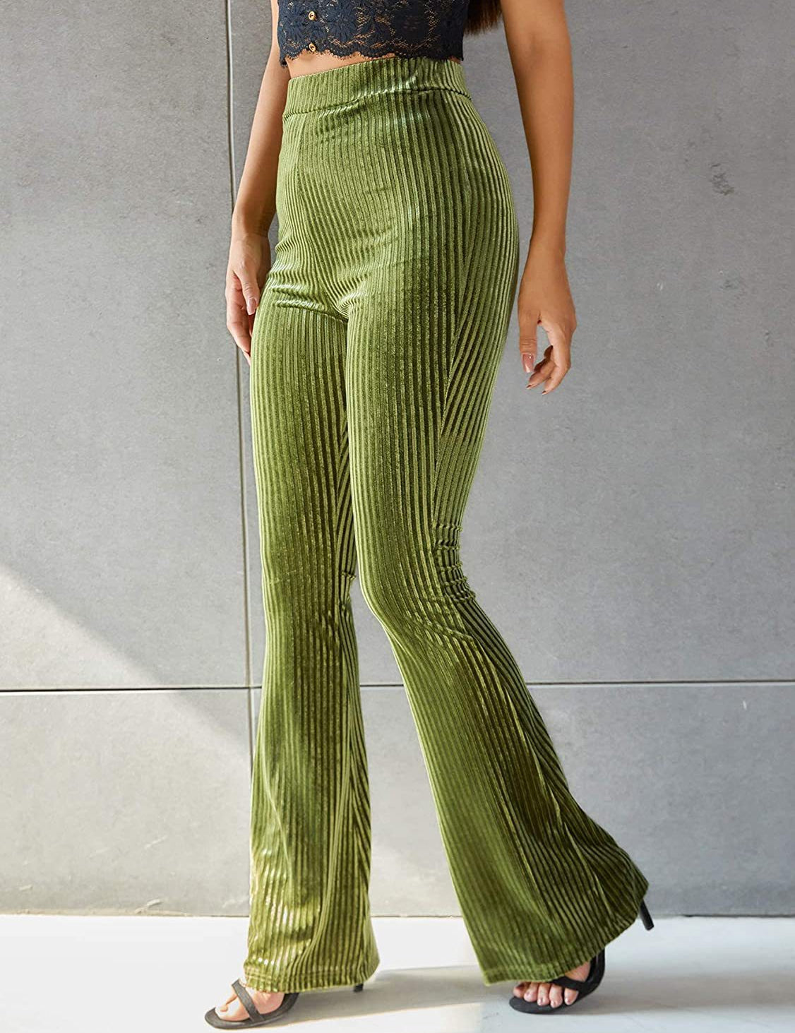 Isla Thompson | Ribbed Velvet Flare Trousers