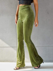 Isla Thompson | Ribbed Velvet Flare Trousers