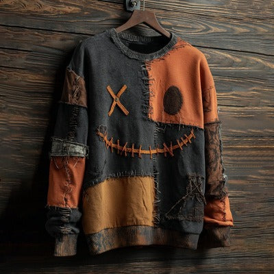 Ghoulish Grin | Pumpkin Halloween Sweater For Men