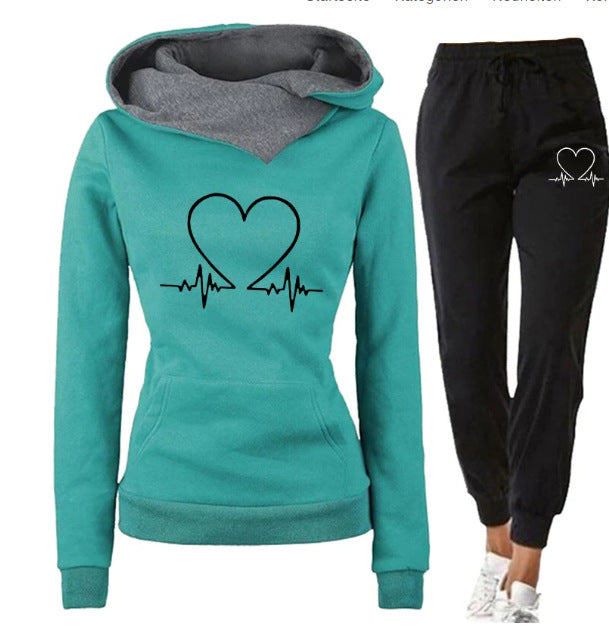 Grace Sullivan | Love Heart Print Tracksuit Set