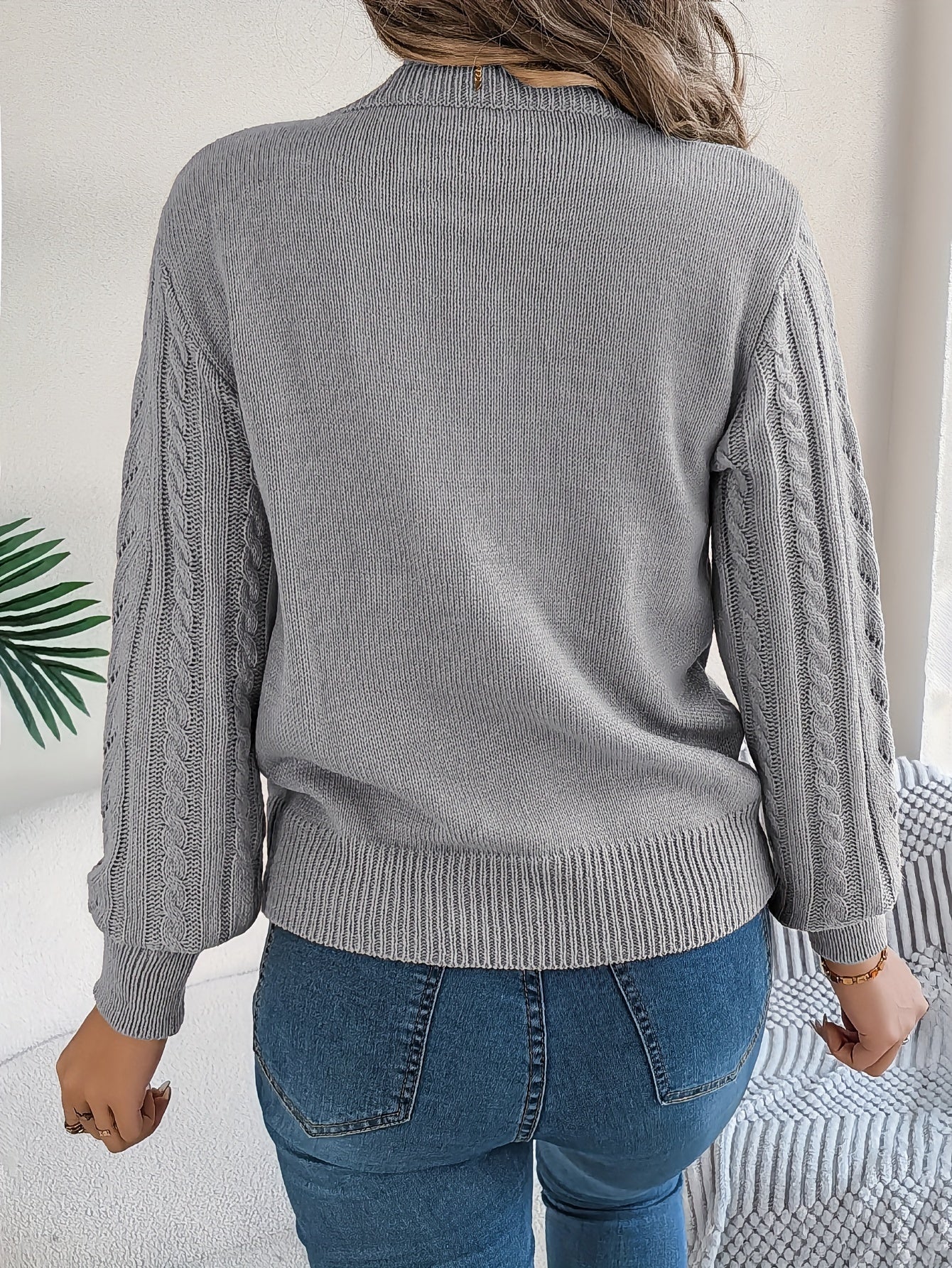 Eleanor Davies | Cable-Knit Textured Sweater
