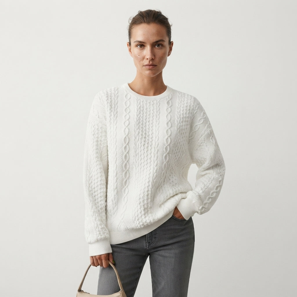Alice Griffiths | Cable-Knit Textured Sweatshirt