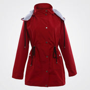 Arabella Scott | Imperméable coupe-vent à capuche avec taille à cordon de serrage