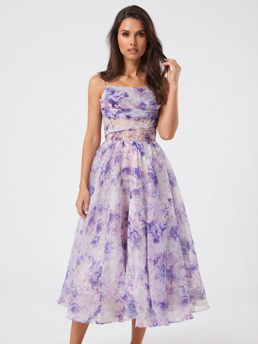 Arabella Turner | Floral Print Midi Swing Dress