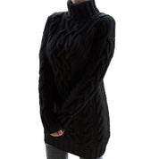 Phoebe Harrison | Cable-Textured Turtleneck Sweater Dress