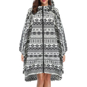 Cecily Turner | Printed Hooded Rain Poncho | Waterproof Statement Coat