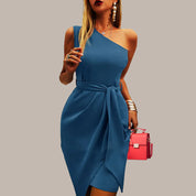 Daphne Sawyer | One Shoulder Wrap Cocktail Dress