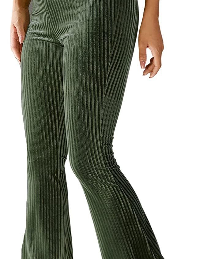 Isla Thompson | Ribbed Velvet Flare Trousers