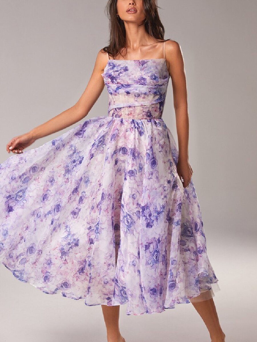 Arabella Turner | Floral Print Midi Swing Dress