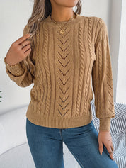 Eleanor Davies | Cable-Knit Textured Sweater