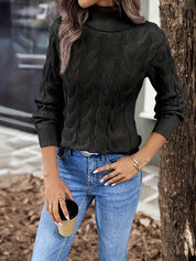 Fenella Sutherland | Cozy Cable-Knit Turtleneck Sweater