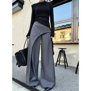 Lydia Roberts | Diagonal-Panel Wide-Leg Trousers