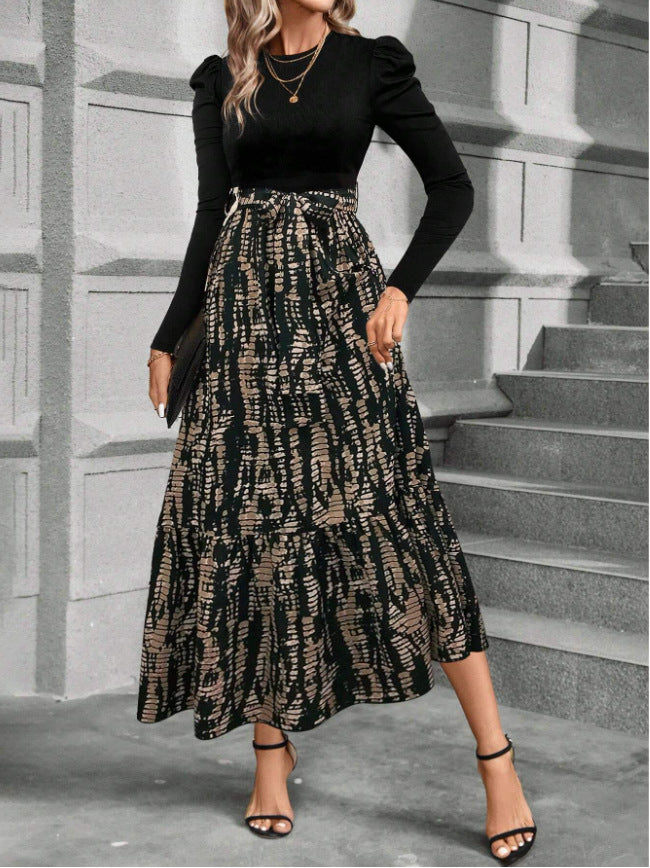 Araminta Brown | Robe longue trapèze à imprimé floral