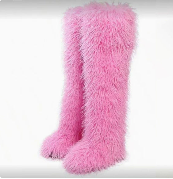 Poppy Hill | Bottes cuissardes en fausse fourrure