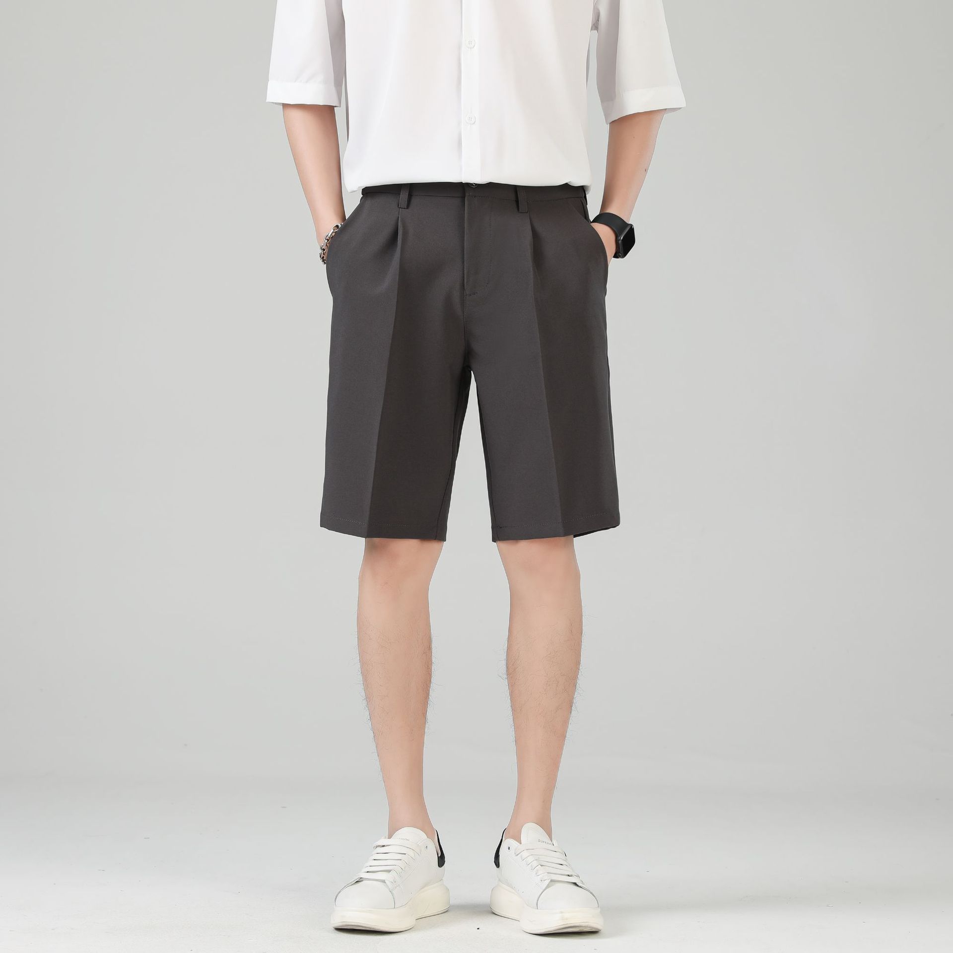 Henry Walker | Men's Chino Shorts Tailored Pleat Front