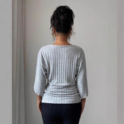 Amelia Cooper | Ribbed V-Neck Knit Top