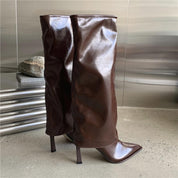 Millicent Hall | Bottes montantes à talon aiguille vernies
