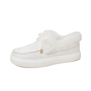 Georgia Sinclair | Fluffy Fur-Trim Moccasin Slippers