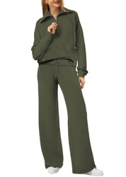 Emma Jones | Half-Zip Ribbed Loungewear Set