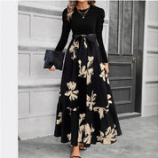 Araminta Brown | Robe longue trapèze à imprimé floral