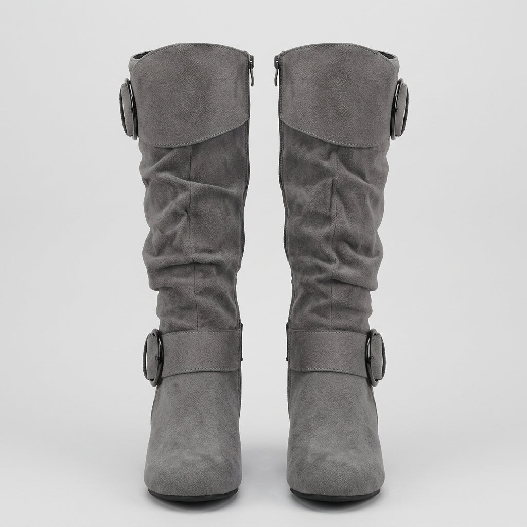 Beatrice Turner | Bottes montantes à boucle en daim