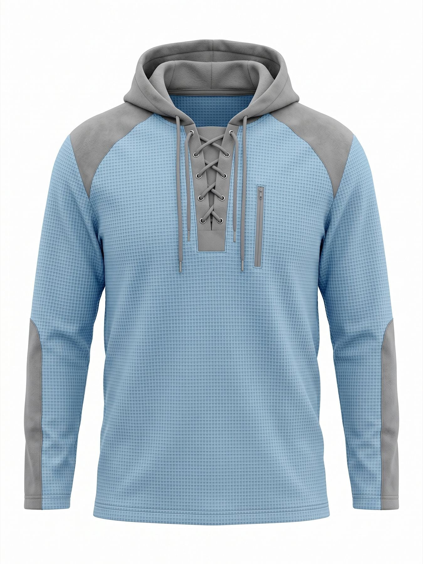 Michael Sinclair | Waffle-Knit Lace-Up Hoodie