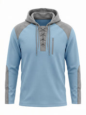 Michael Sinclair | Waffle-Knit Lace-Up Hoodie