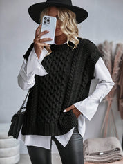 Tabitha Wood | Cozy Cable-Knit Sweater Vest