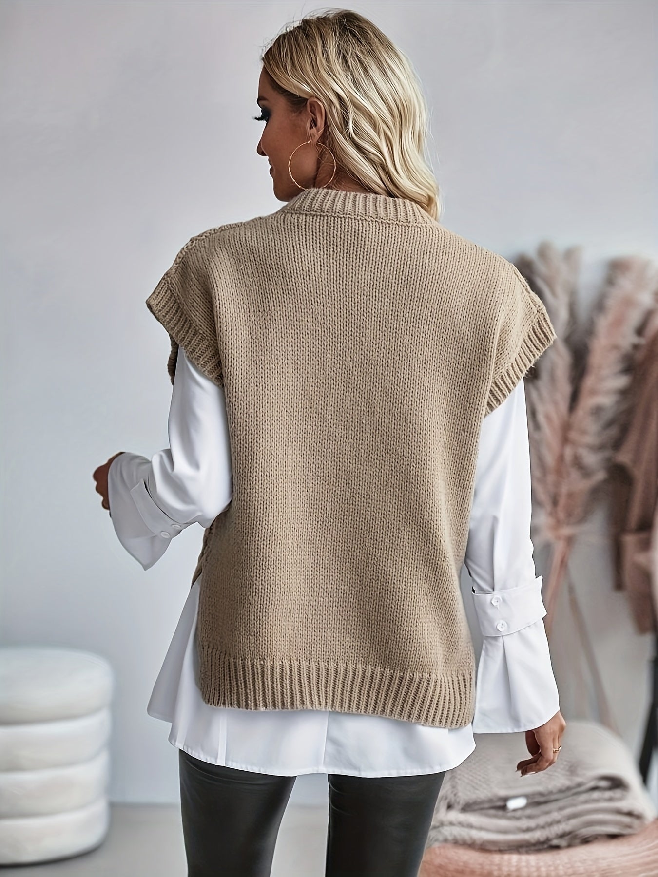Tabitha Wood | Cozy Cable-Knit Sweater Vest