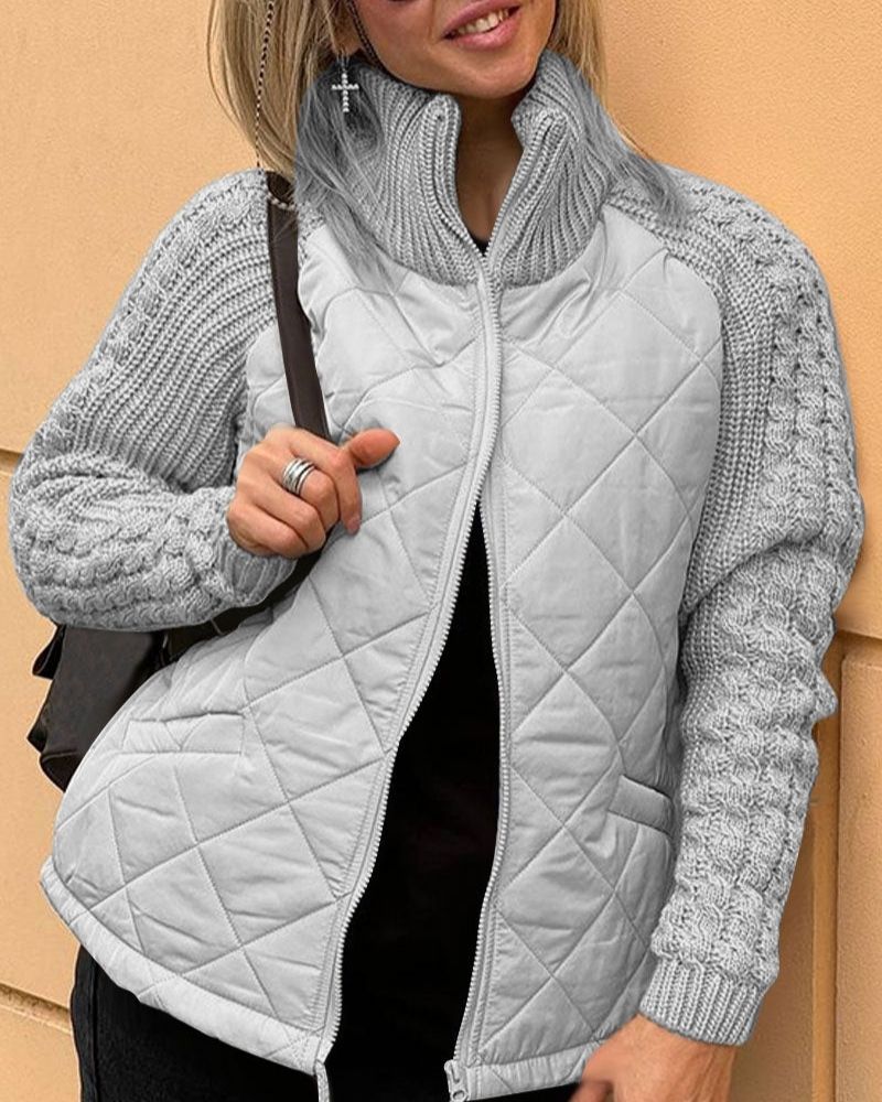 Cressida Allerton | Quilted Jacket With Knitted Sleeves