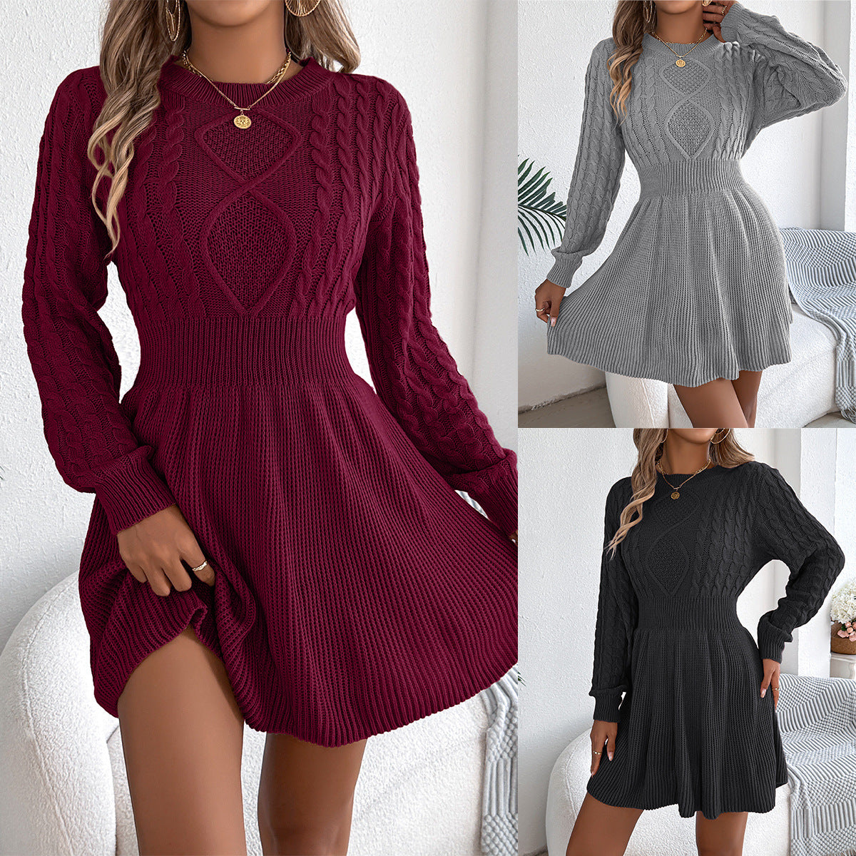 Emma Robinson | Cable Knit Sweater Dress
