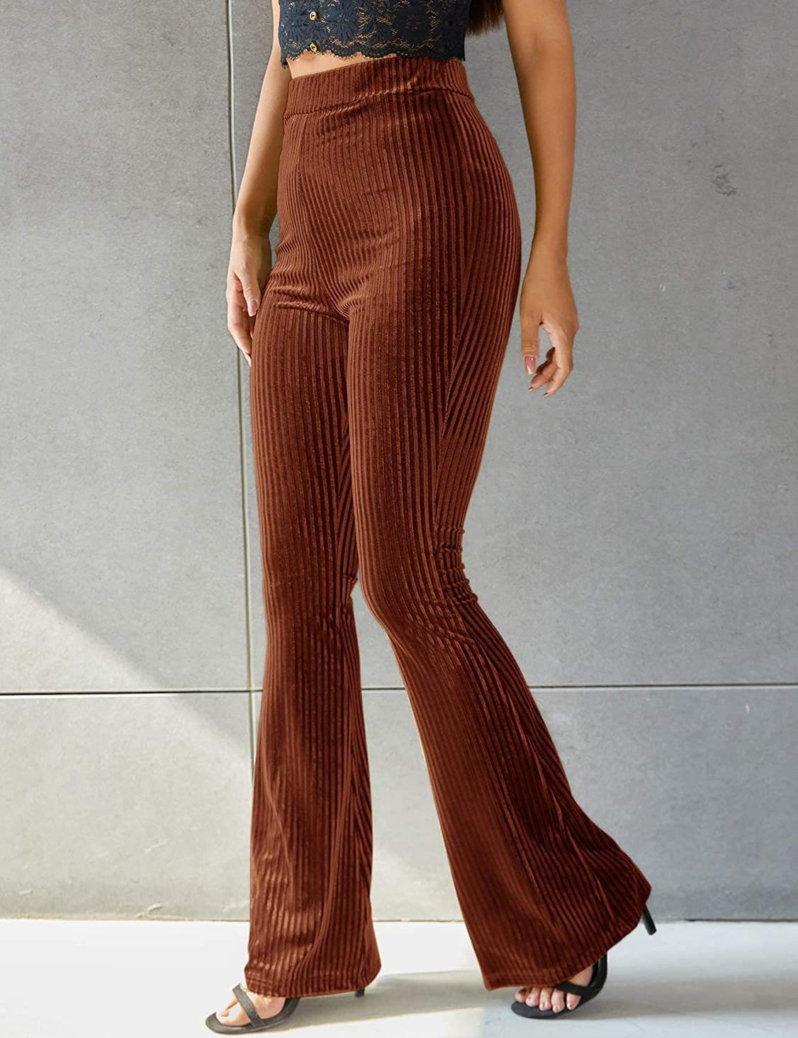 Isla Thompson | Ribbed Velvet Flare Trousers