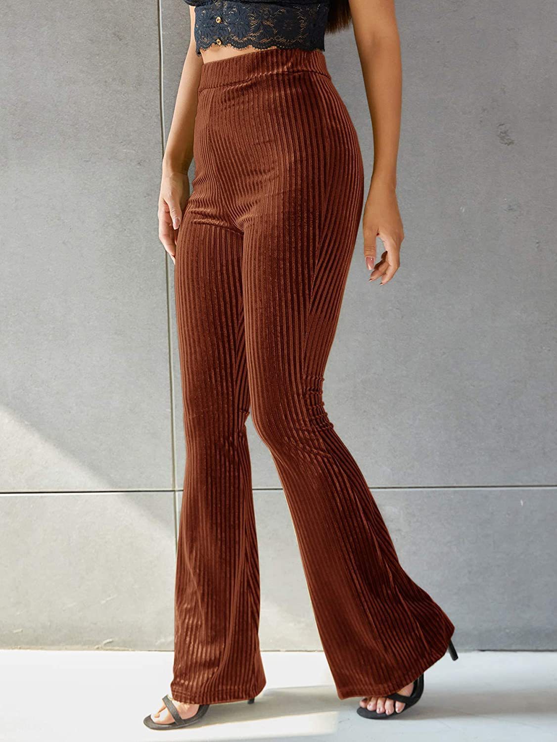 Isla Thompson | Ribbed Velvet Flare Trousers