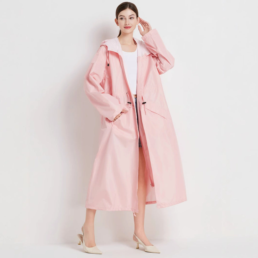 Poppy Evans | Imperméable mi-long à capuche pour femme, jaune soleil