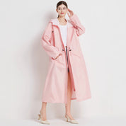 Poppy Evans | Imperméable mi-long à capuche pour femme, jaune soleil