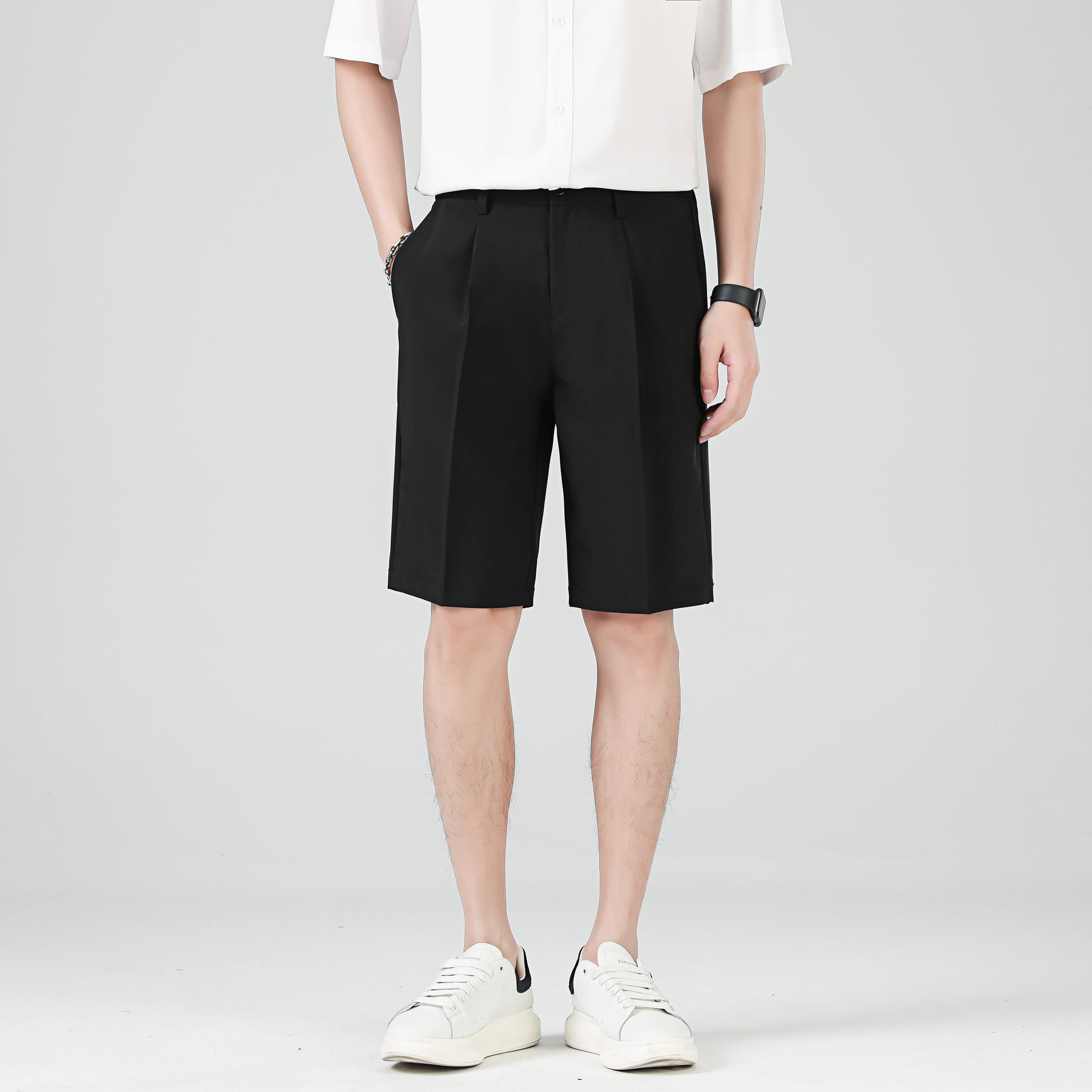 Henry Walker | Men's Chino Shorts Tailored Pleat Front
