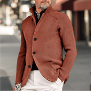 Duncan Prescott | Waffle Knit Sweater With Stand Collar