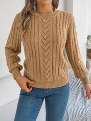 Eleanor Davies | Cable-Knit Textured Sweater