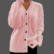 Imogen Wright | Cable-Knit Button Cardigan