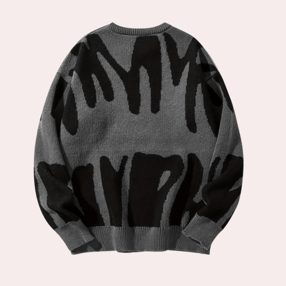 Duncan Davies | Oversized Graffiti Print Sweater For Men
