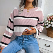 Fiona Brown | Striped Colourblock Knit Sweater