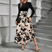 Araminta Brown | Robe longue trapèze à imprimé floral
