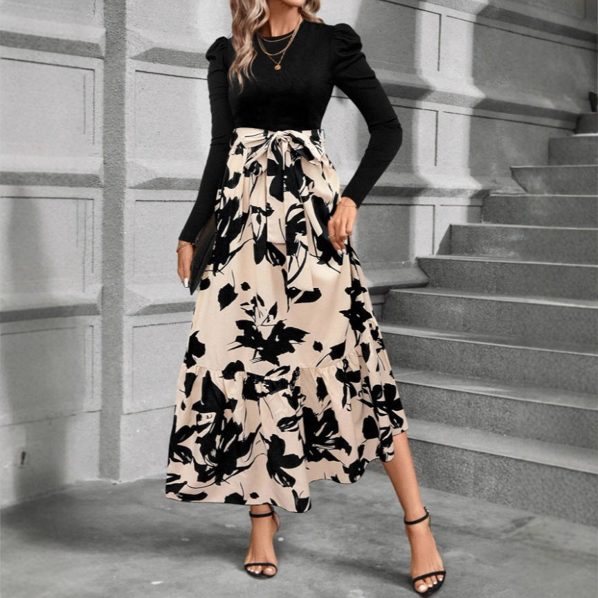 Araminta Brown | Robe longue trapèze à imprimé floral