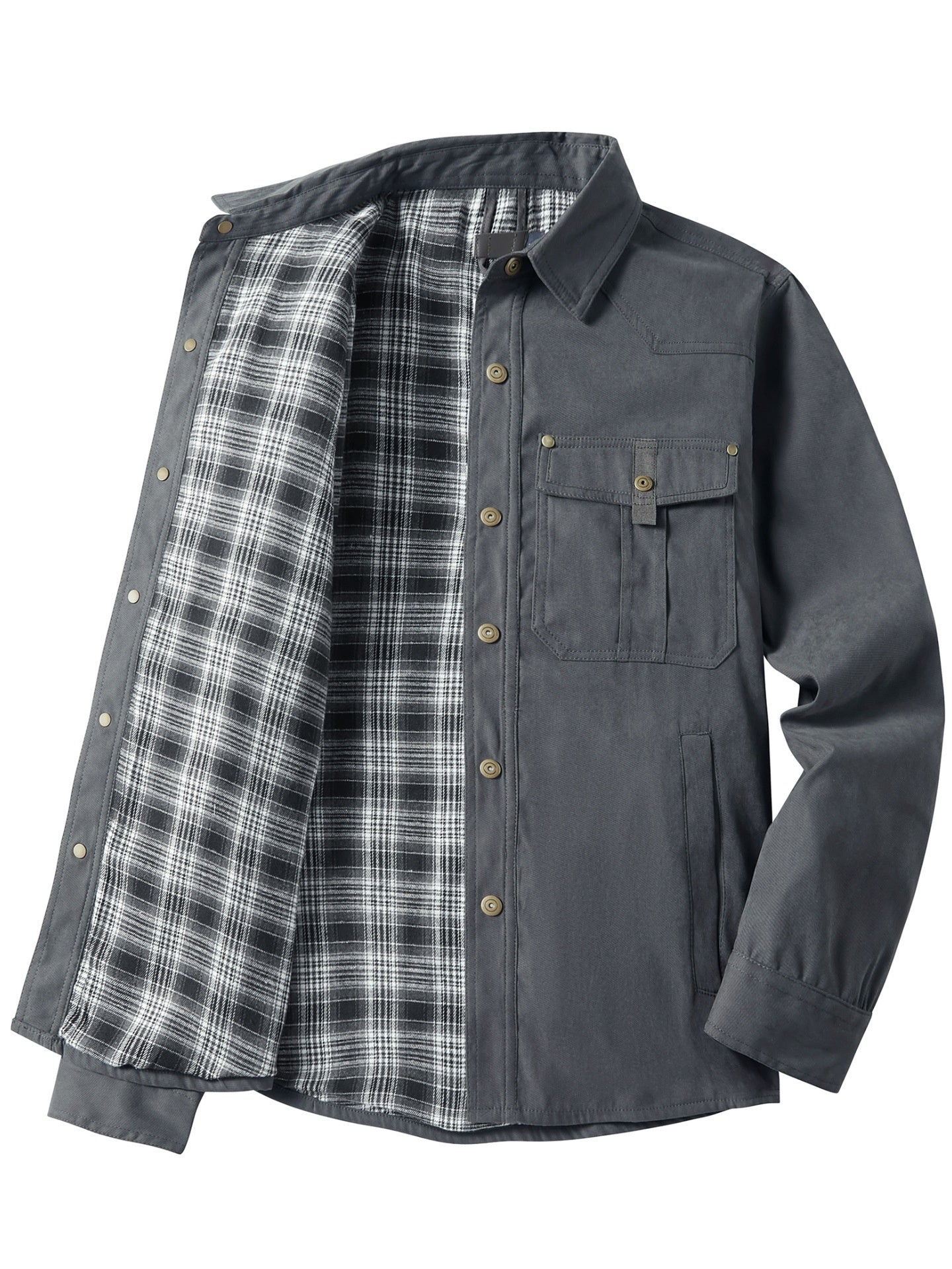 Jack Smith | Plaid-Lined Flannel Shirt Jacket